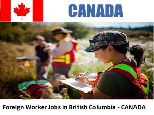 Foreign Worker Jobs in British Columbia